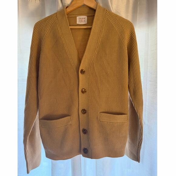 Vintage Thane Cardigan Sweater Men’s Medium Women’s Large Grandpa Chunky Knit - Picture 6 of 6